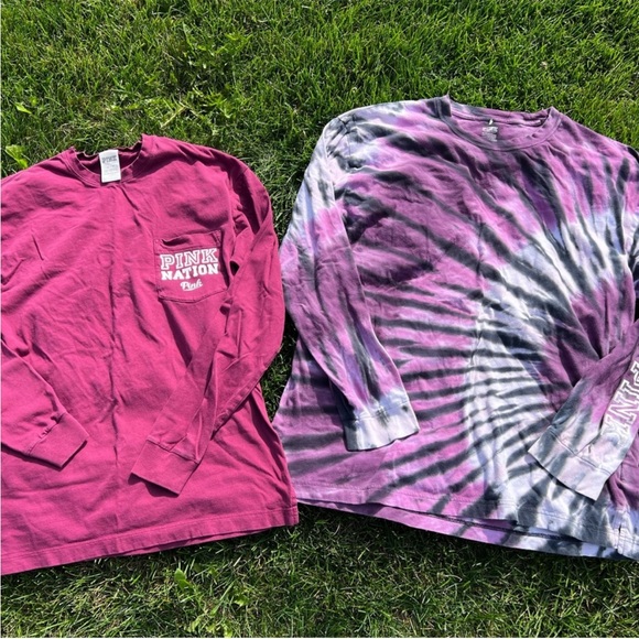 Rare VS PINK Varsity Long Sleeve Bundle - Picture 2 of 4
